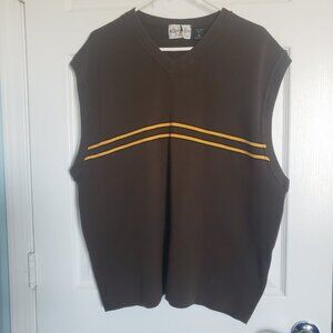 Vintage Wear With All Knit Vest Mens XL Chocolate Grandpa Academia Preppy USA